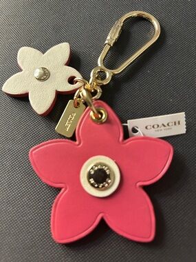 Coach Leather Flowers Bag Charm